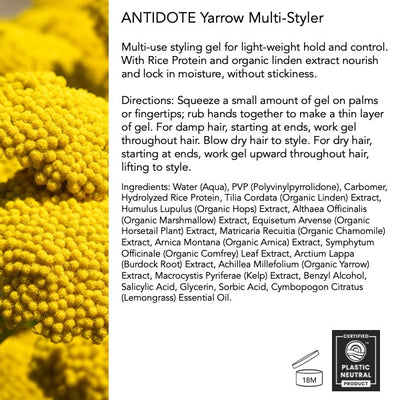 ANTIDOTE Yarrow Styler Ingredients