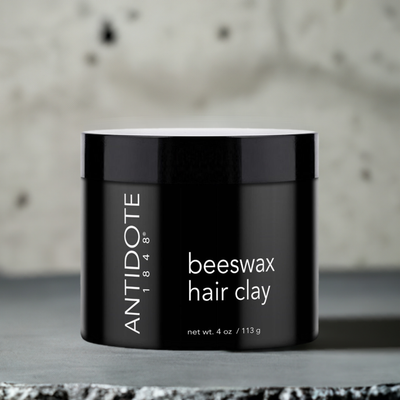 Matte finish hair clay texture with beeswax and bentonite clay