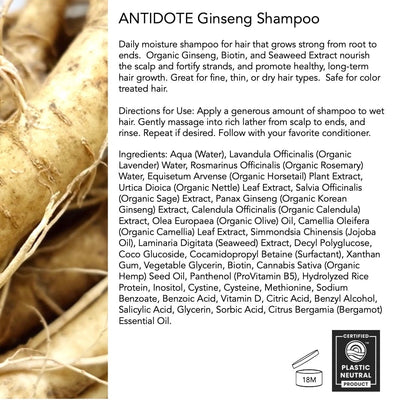 Vegan moisturizing shampoo with essential oils and natural botanicals