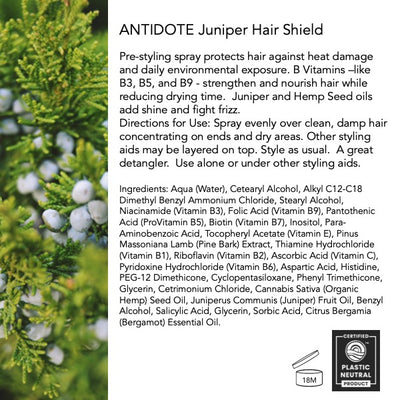 ANTIDOTE Juniper Hair Shield Ingredients B5