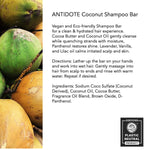 ANTIDOTE Shampoo Bar Coconut Ingredients 