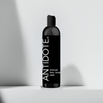 Vegan charcoal face wash with tea tree oil and grapefruit scent