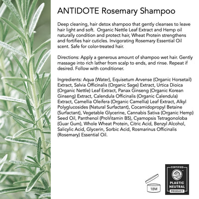 Natural rosemary shampoo boosting hair volume and shine