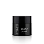 Close-up of olive fruit pomade texture with shea butter and coconut oil