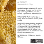 Matte finish hair clay texture with beeswax and bentonite clay